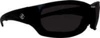 BANDIT III SAFETY GLASSES GLACIER BLACK WITH SMOKE ANTIFOG LENS